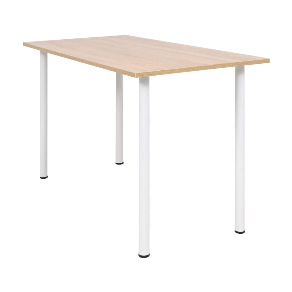 Vidaxl Jedálenský stôl 120x60x73 cm, dubová a biela farba